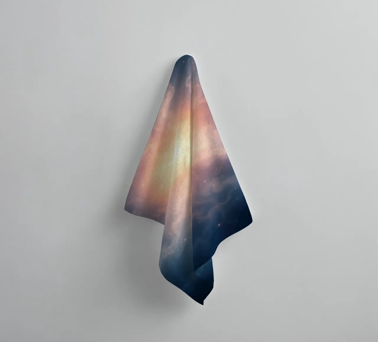 Colorful abstract cloud design for wallpaper in soft hues towel by DesignDoodle