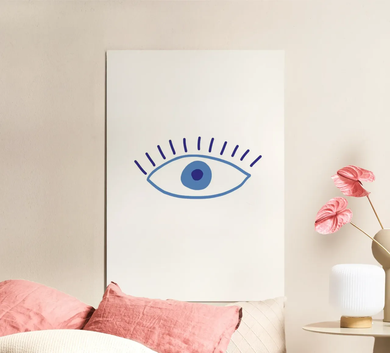 Point de vue bleu poster de Second Canvas