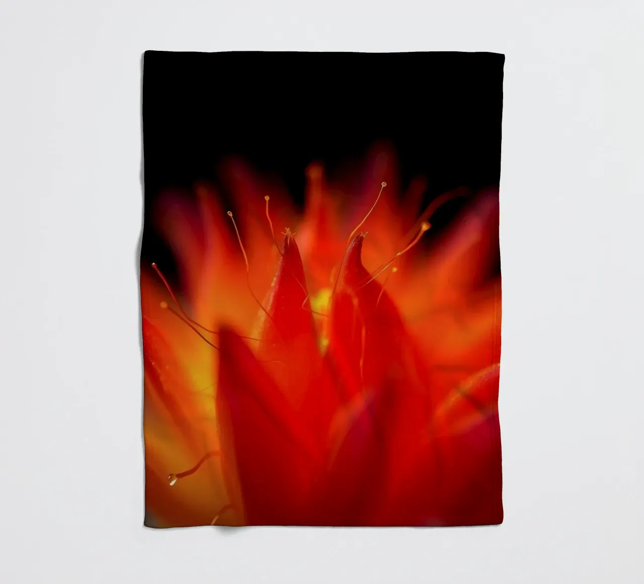 Bright and vibrant abstract flower wallpaper with rich color fleece blanket by DesignDoodle