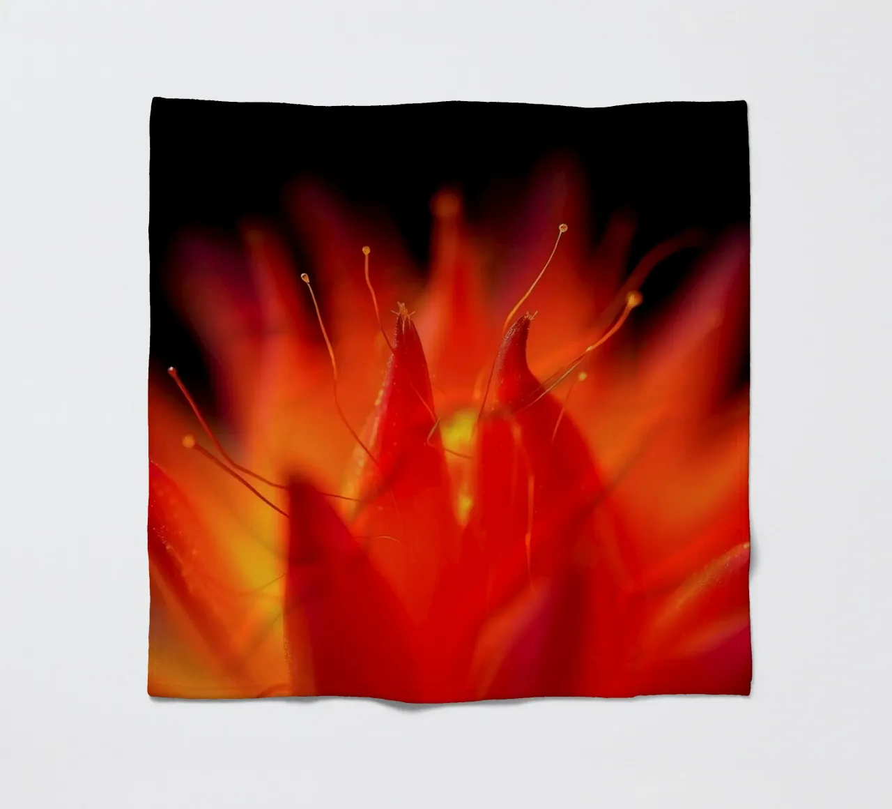 Bright and vibrant abstract flower wallpaper with rich color fleece blanket by DesignDoodle