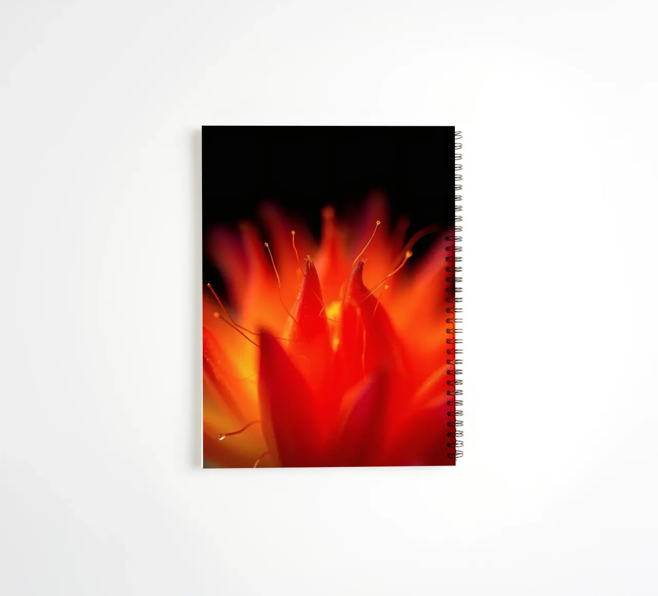 Bright and vibrant abstract flower wallpaper with rich color spiral notebook by DesignDoodle