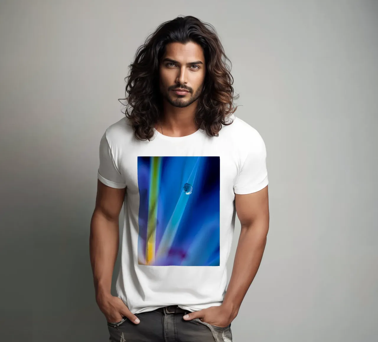 Accattivante primo piano di un fiore astratto con colori vivaci t-shirt da DesignDoodle