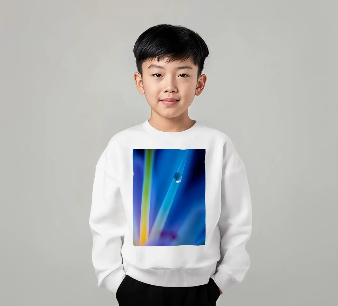 Accattivante primo piano di un fiore astratto con colori vivaci felpa bambino da DesignDoodle