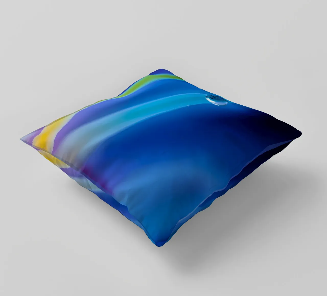 Accattivante primo piano di un fiore astratto con colori vivaci cuscino da DesignDoodle