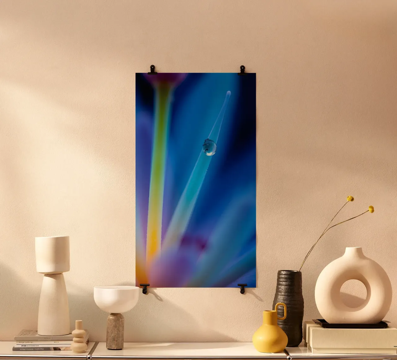Accattivante primo piano di un fiore astratto con colori vivaci carta hahnemühle da DesignDoodle