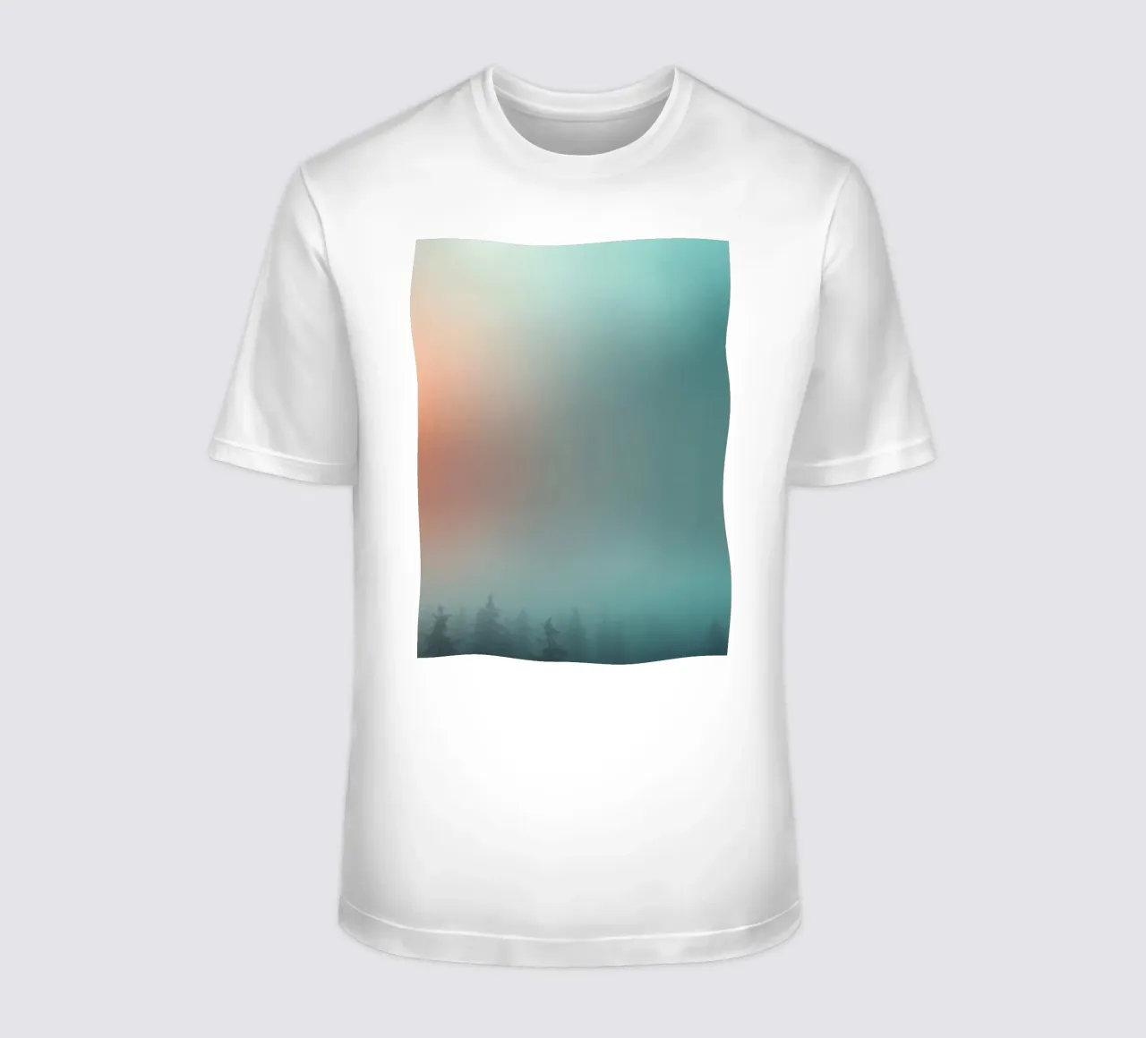 Abstrakter Hintergrund mit Farbverlauf, der eine ruhige Stimmung einfängt T-Shirt von DesignDoodle