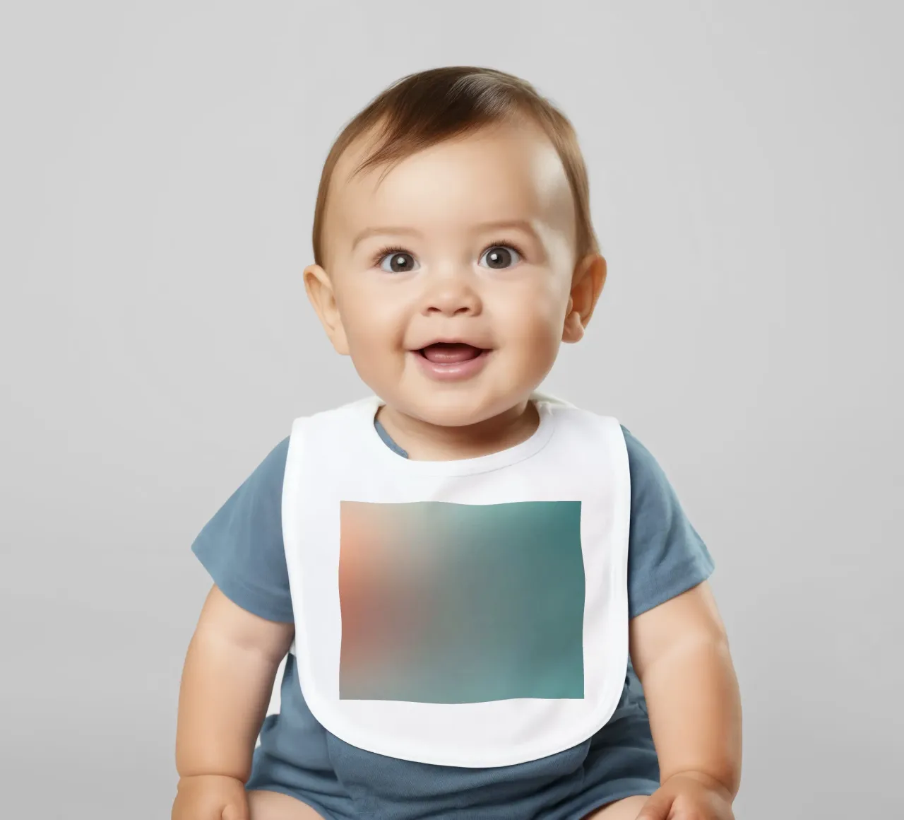 Abstract gradient background capturing tranquil mood baby bib by DesignDoodle