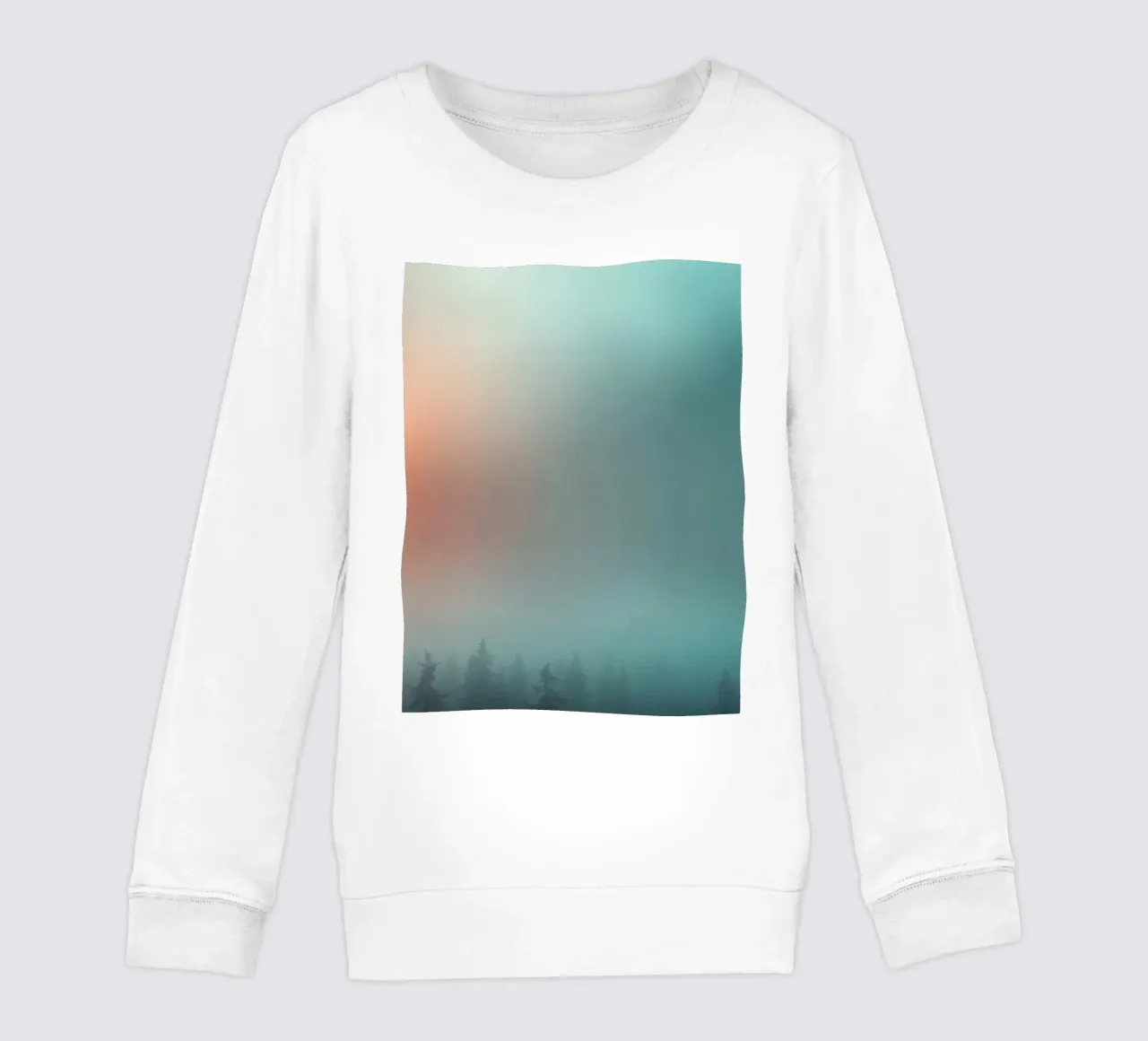 Abstract gradient background capturing tranquil mood kids sweatshirt by DesignDoodle