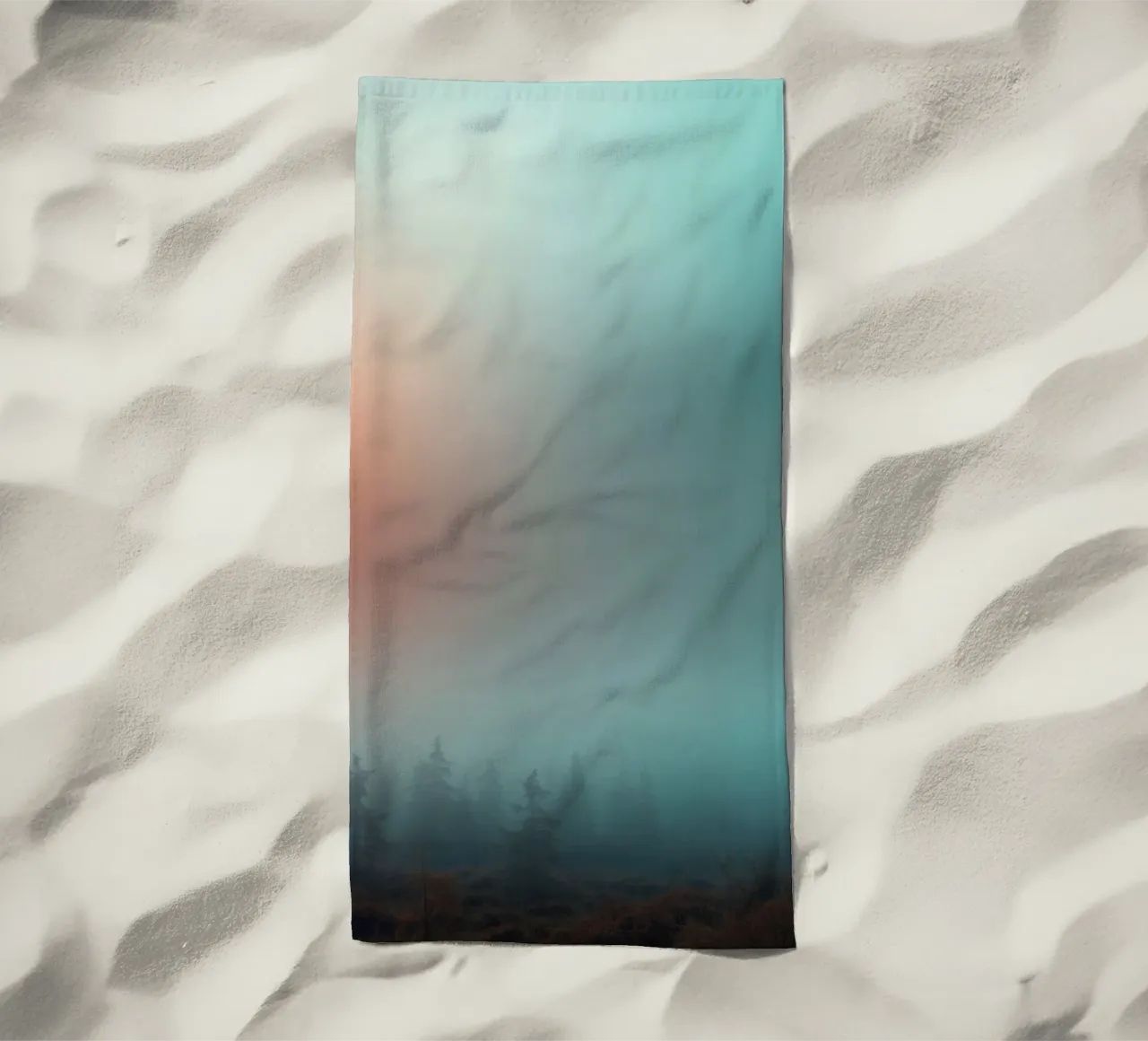 Abstract gradient background capturing tranquil mood beach towel by DesignDoodle