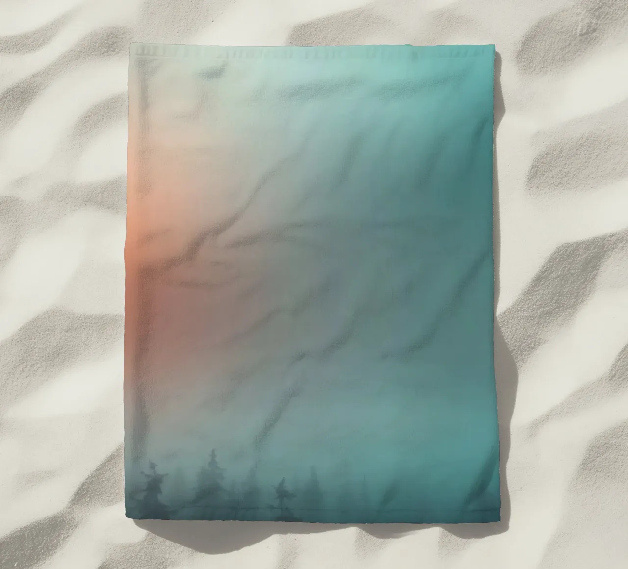 Abstract gradient background capturing tranquil mood beach towel by DesignDoodle