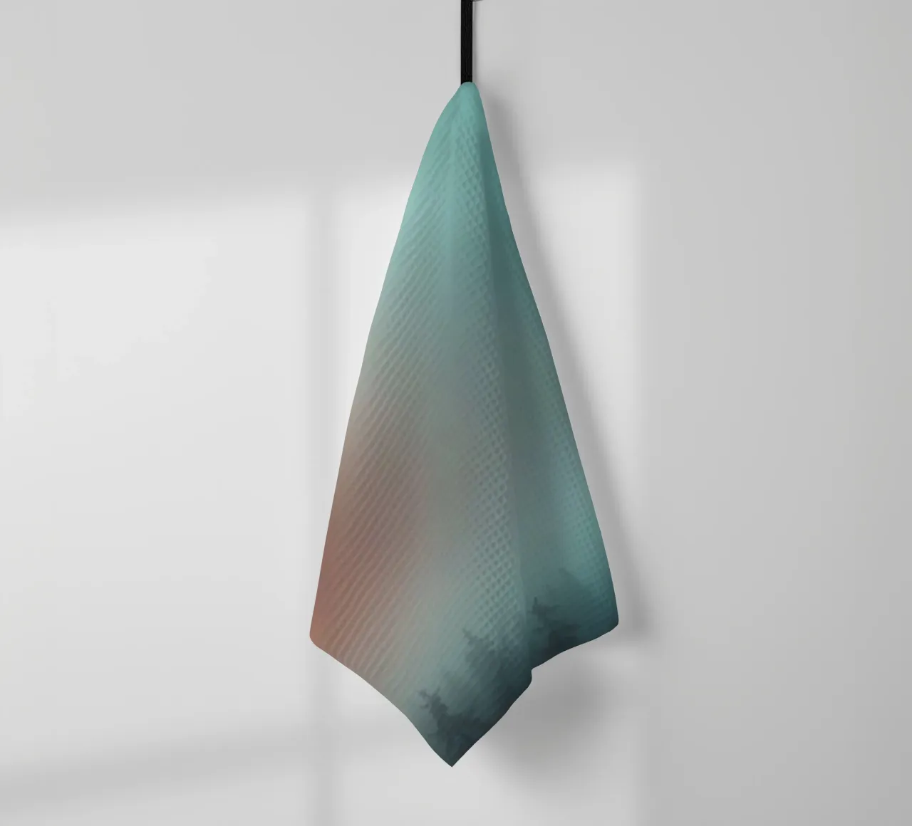 Abstract gradient background capturing tranquil mood tea towel by DesignDoodle