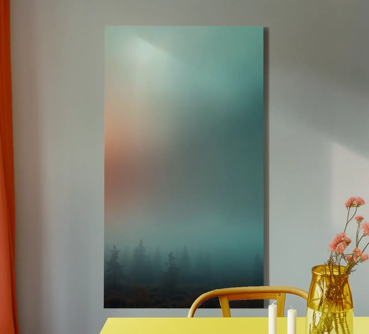 Abstracte verloopachtergrond die een rustige stemming vastlegt canvas van DesignDoodle