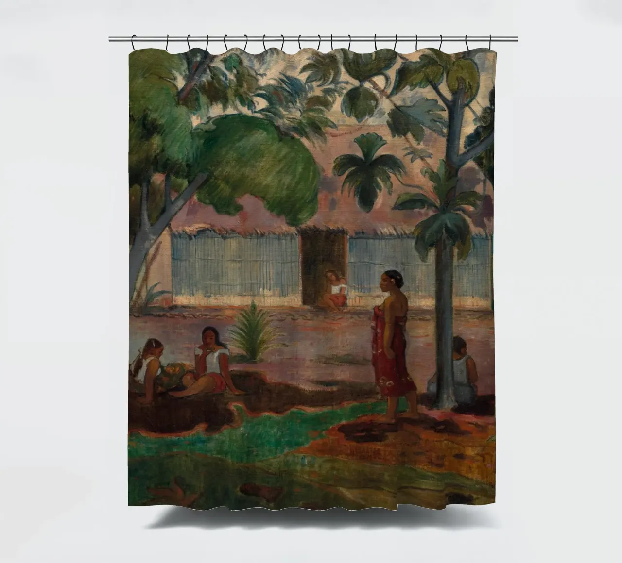 Paul Gauguin - The Large Tree shower curtain by Timeless Artworks