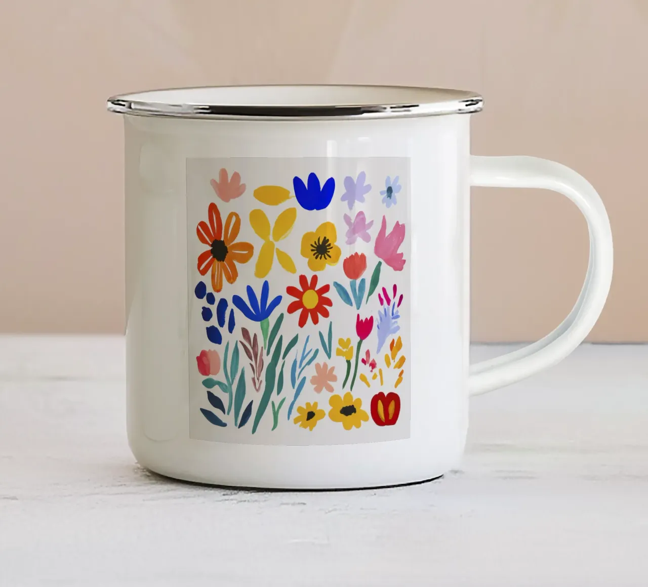 Henri Matisse Zomerbloementuin emaille mok van Modern Muse