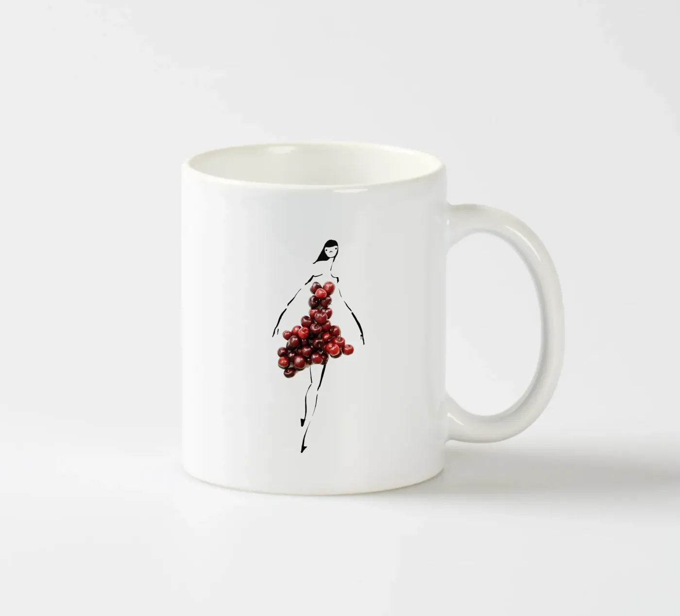 Cherrybombe ceramic mug by Gretchen Roehrs