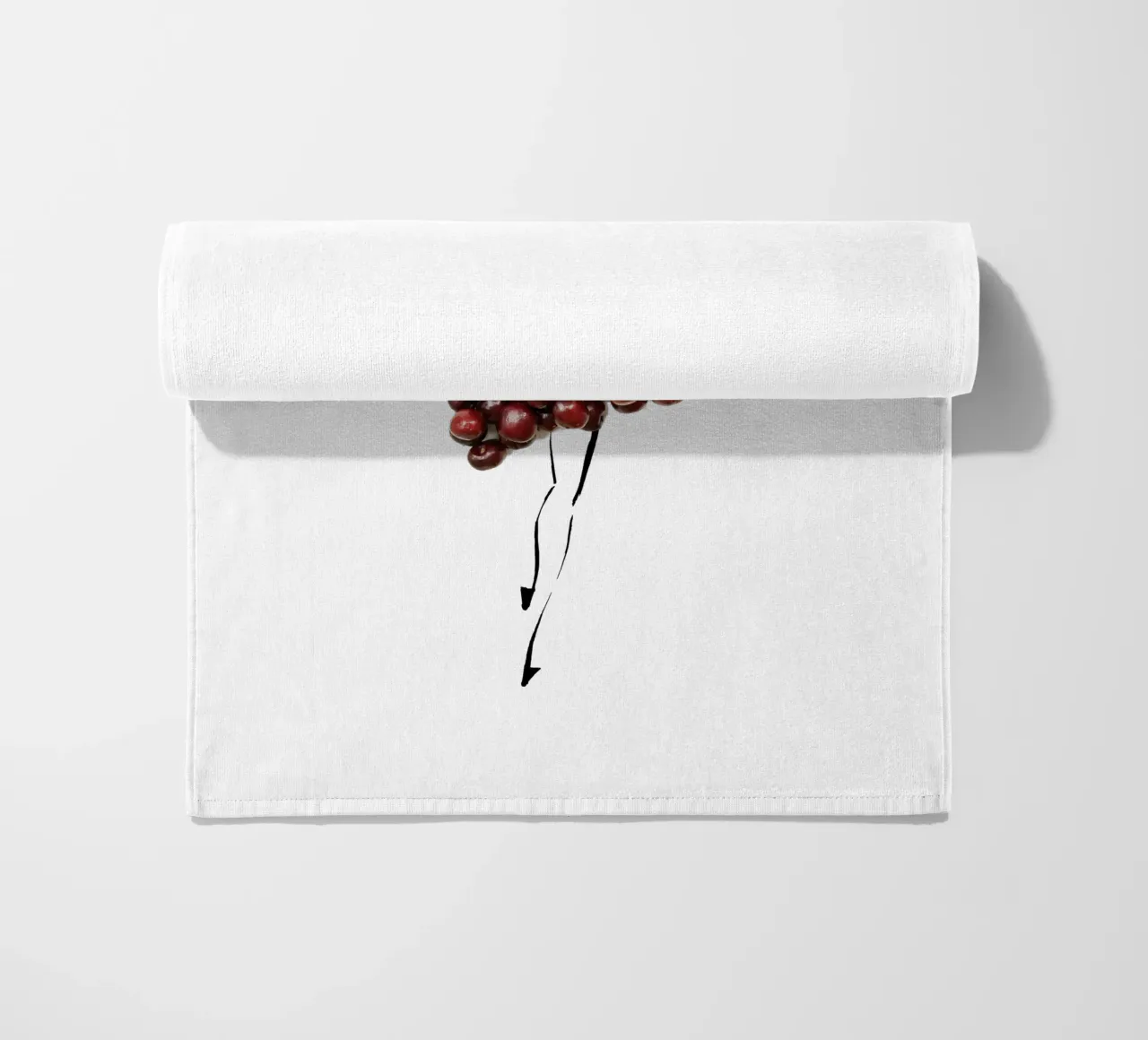 Cherrybombe beach towel by Gretchen Roehrs