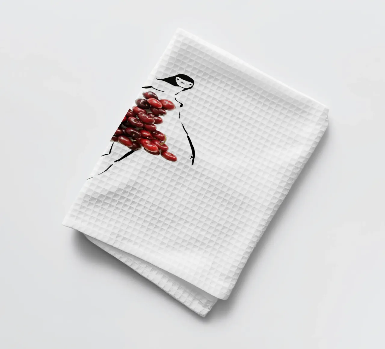 Cherrybombe tea towel by Gretchen Roehrs