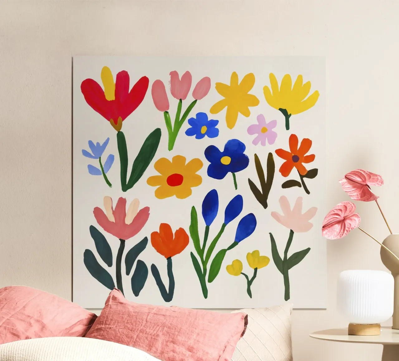 Giardino fiorito estivo retrò Henri Matisse poster con telaio in alluminio da Modern Muse