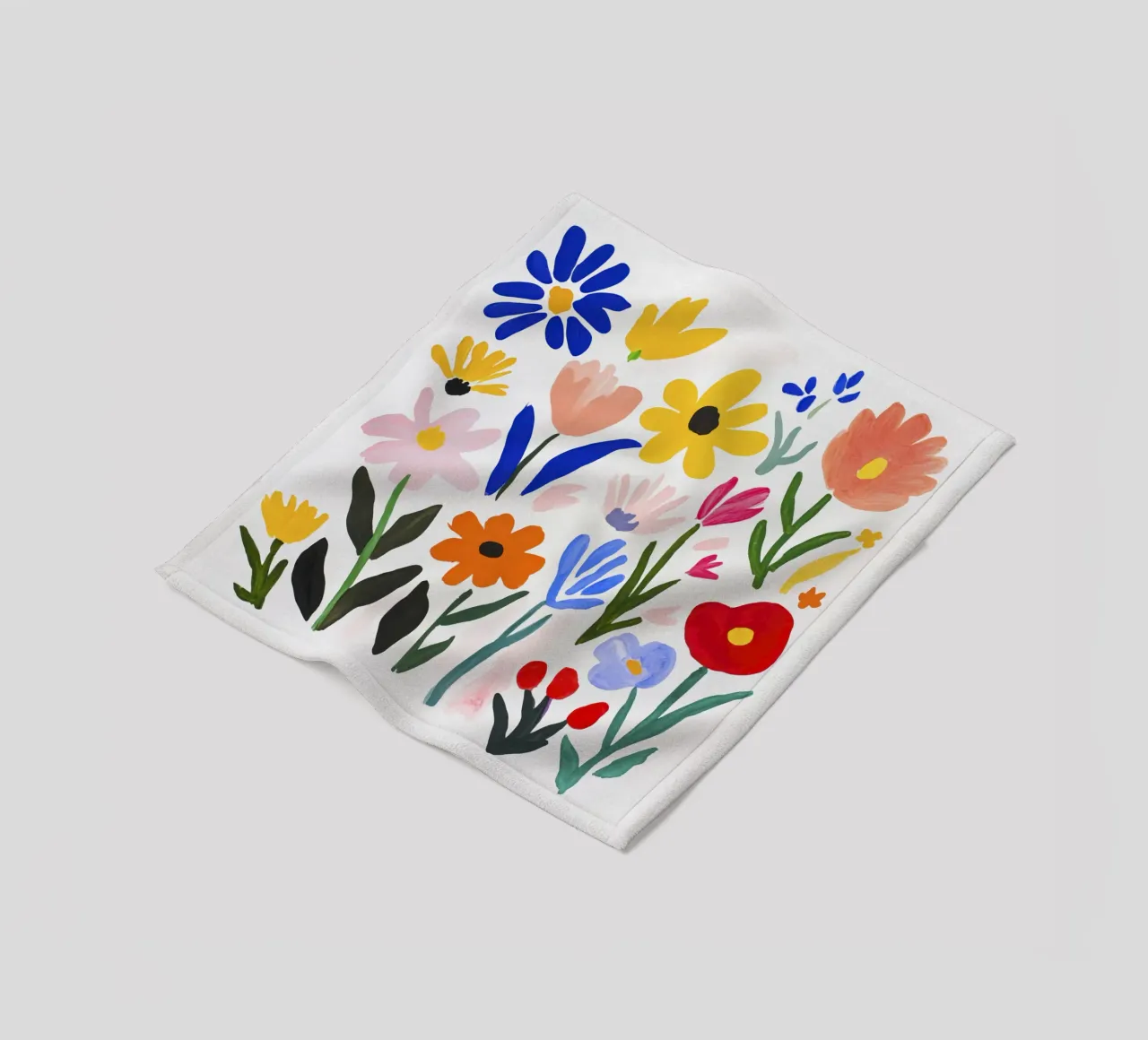 Boho Henri Matisse Flower Garden fleece blanket by Modern Muse