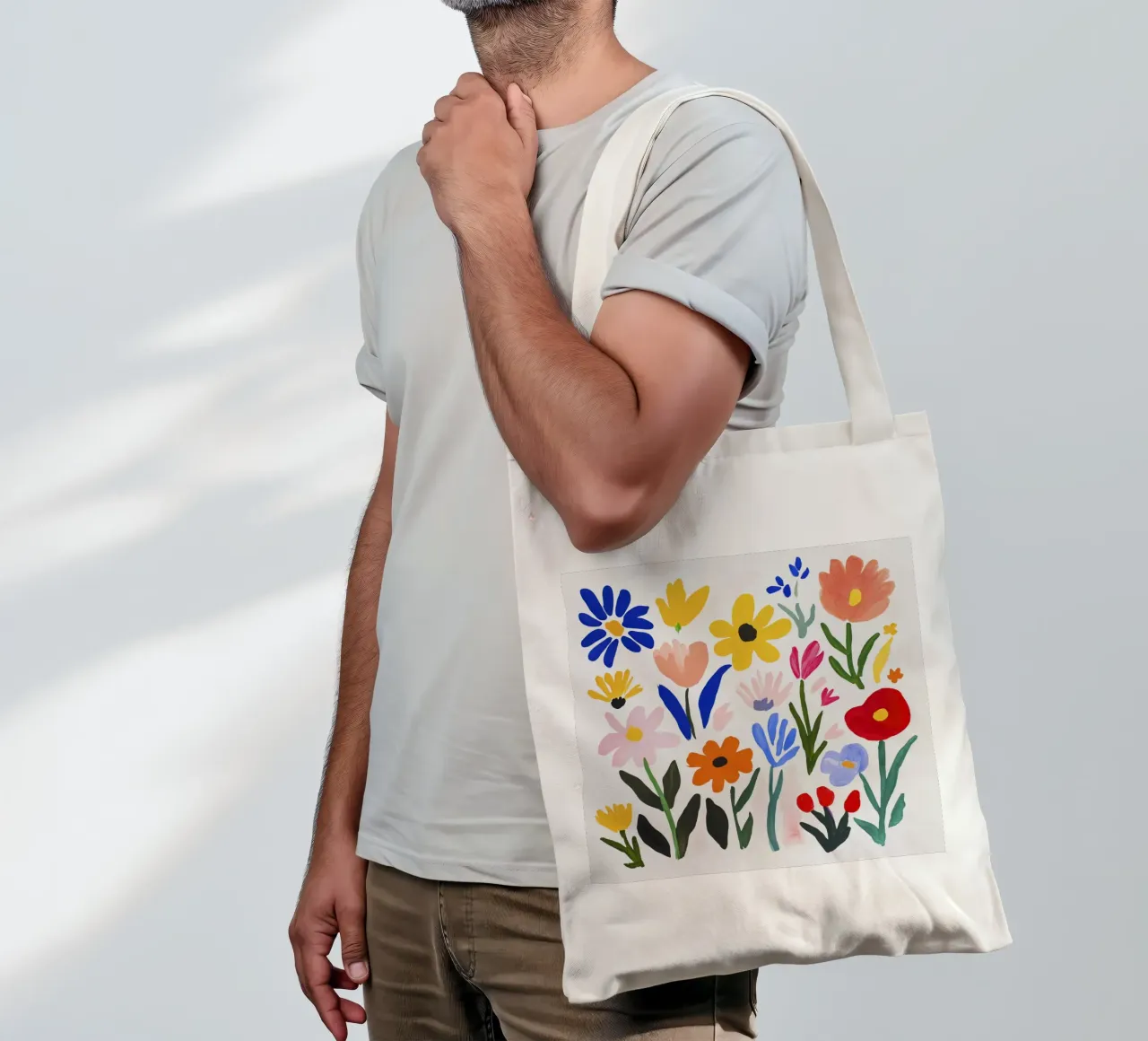 Boho Henri Matisse Blumengarten Jutebeutel von Modern Muse