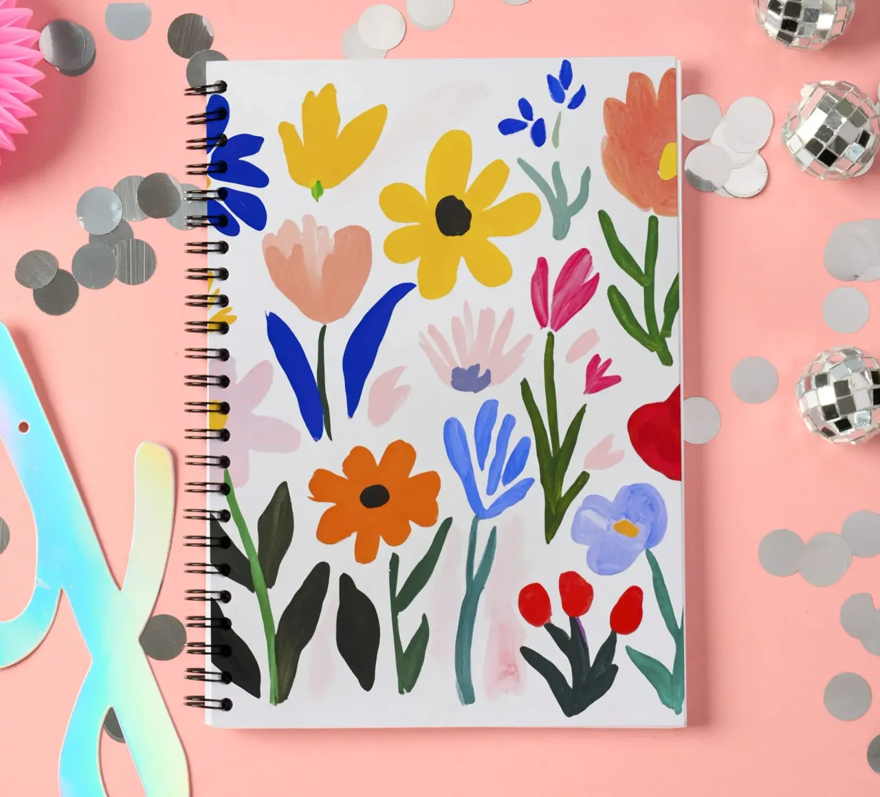 Boho Henri Matisse Flower Garden spiral notebook by Modern Muse