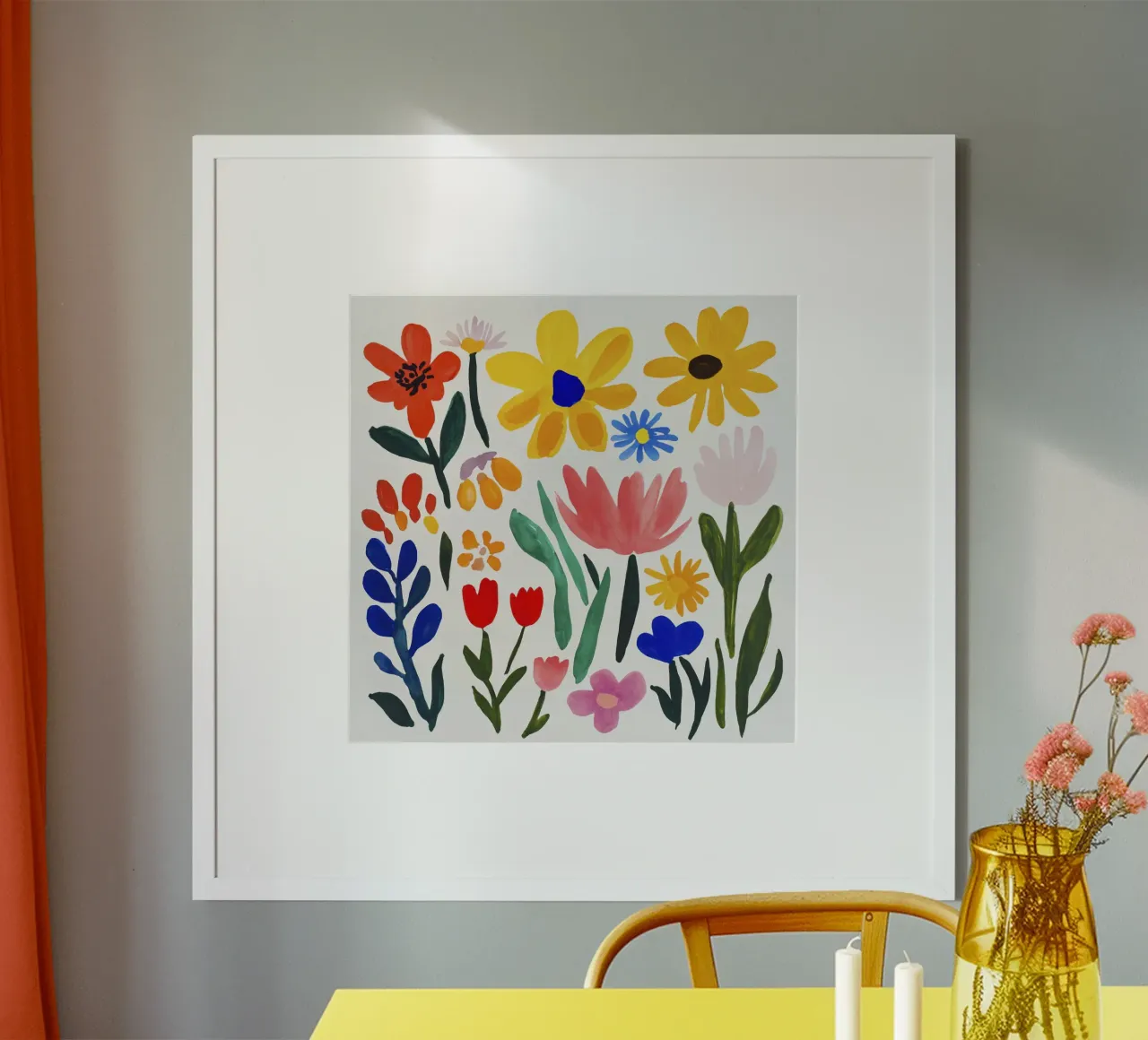 Giardino fiorito colorato di Henri Matisse poster con telaio in plastica da Modern Muse