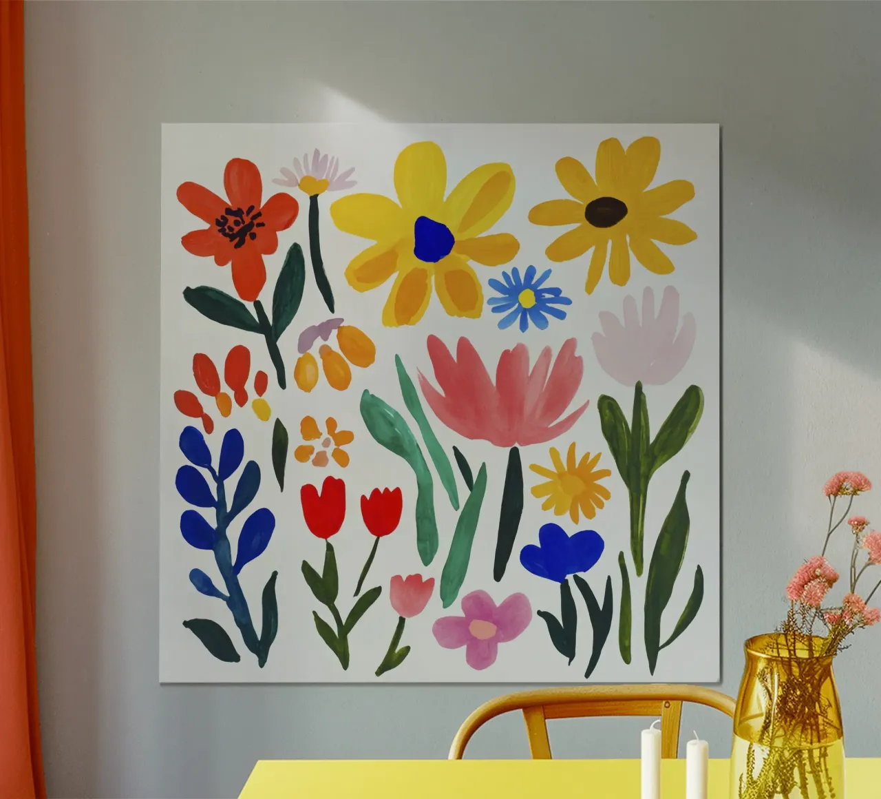 Giardino fiorito colorato di Henri Matisse poster con telaio in plastica da Modern Muse