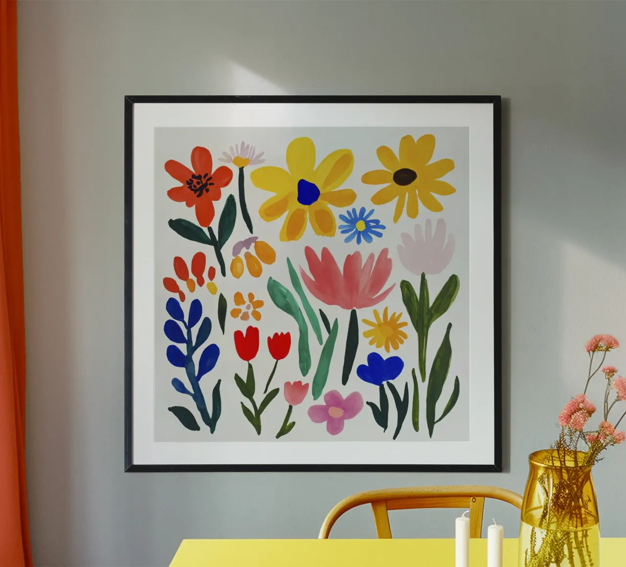 Giardino fiorito colorato di Henri Matisse poster con telaio in plastica da Modern Muse