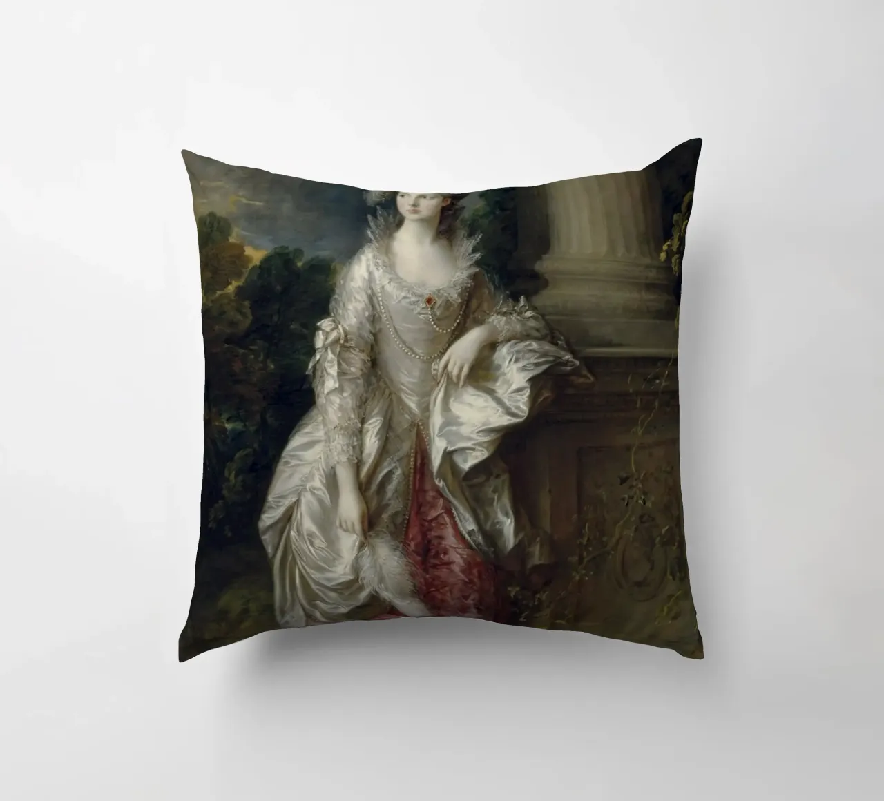 Thomas Gainsborough - L'onorevole signora Graham cuscino da Timeless Artworks