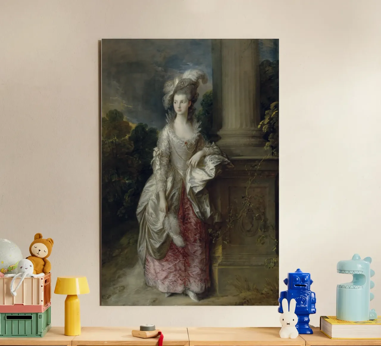 Thomas Gainsborough - L'onorevole signora Graham alluminio dibond da Timeless Artworks