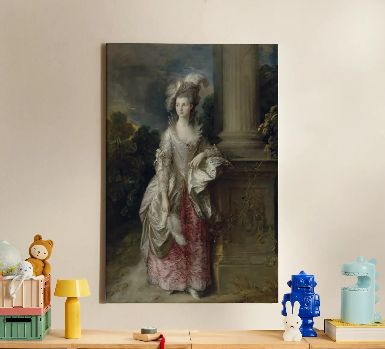Thomas Gainsborough - L'onorevole signora Graham tela con Cornice a cassetta da Timeless Artworks