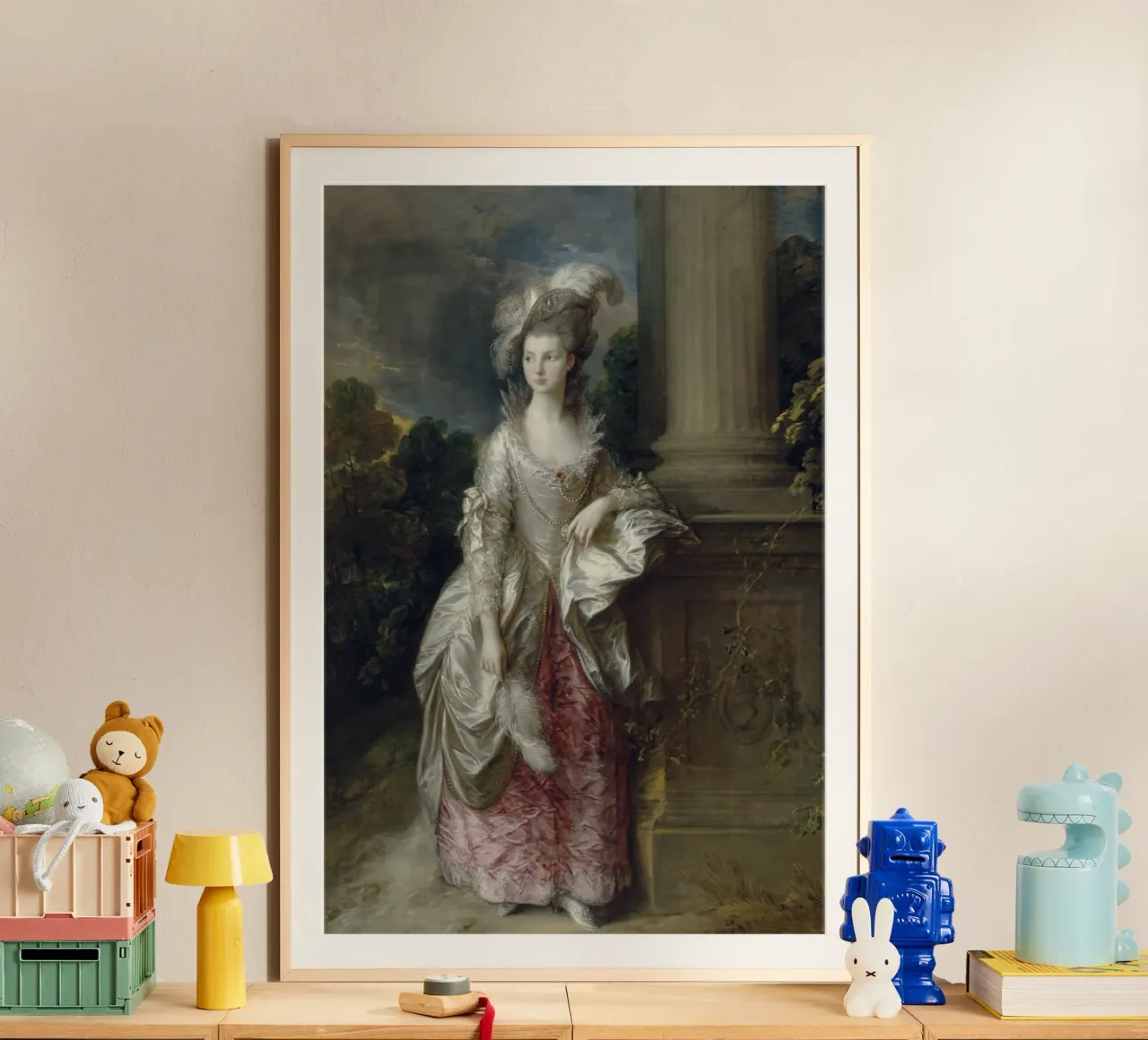 Thomas Gainsborough - L'onorevole signora Graham poster con telaio in alluminio da Timeless Artworks
