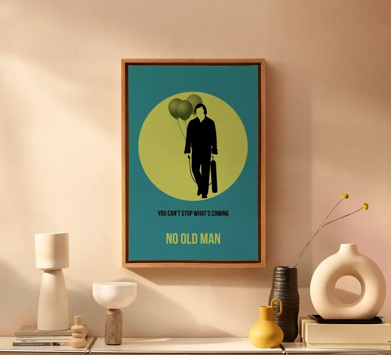 No Old Man Poster 3 tela con Cornice a cassetta da Naxart