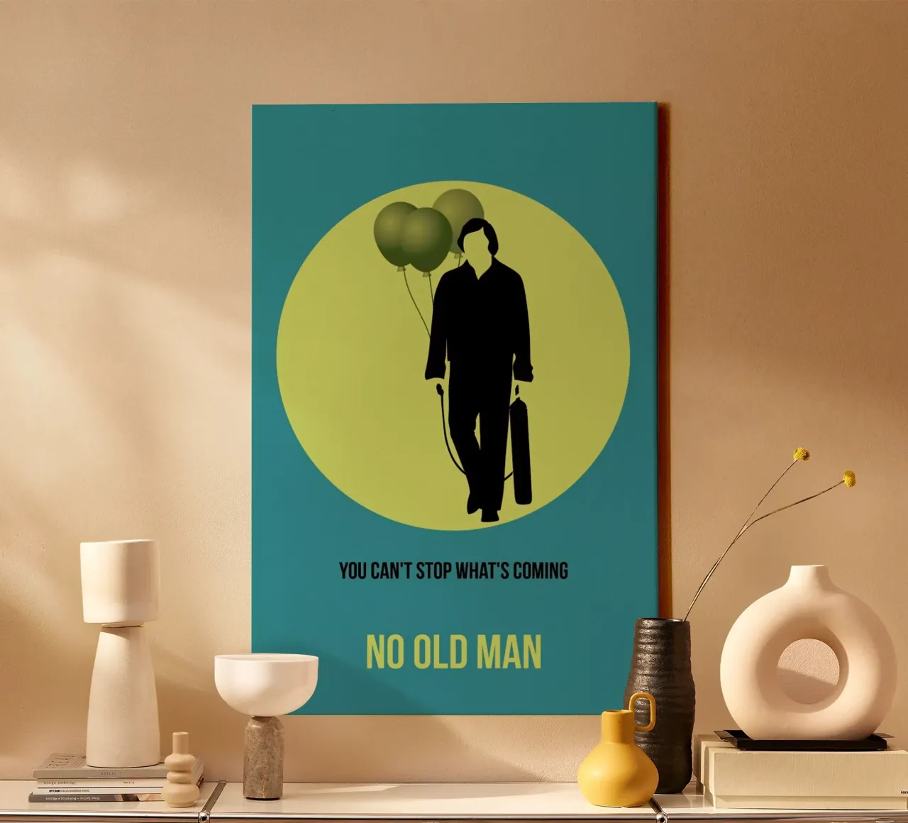 No Old Man Poster 3 tela con Cornice a cassetta da Naxart