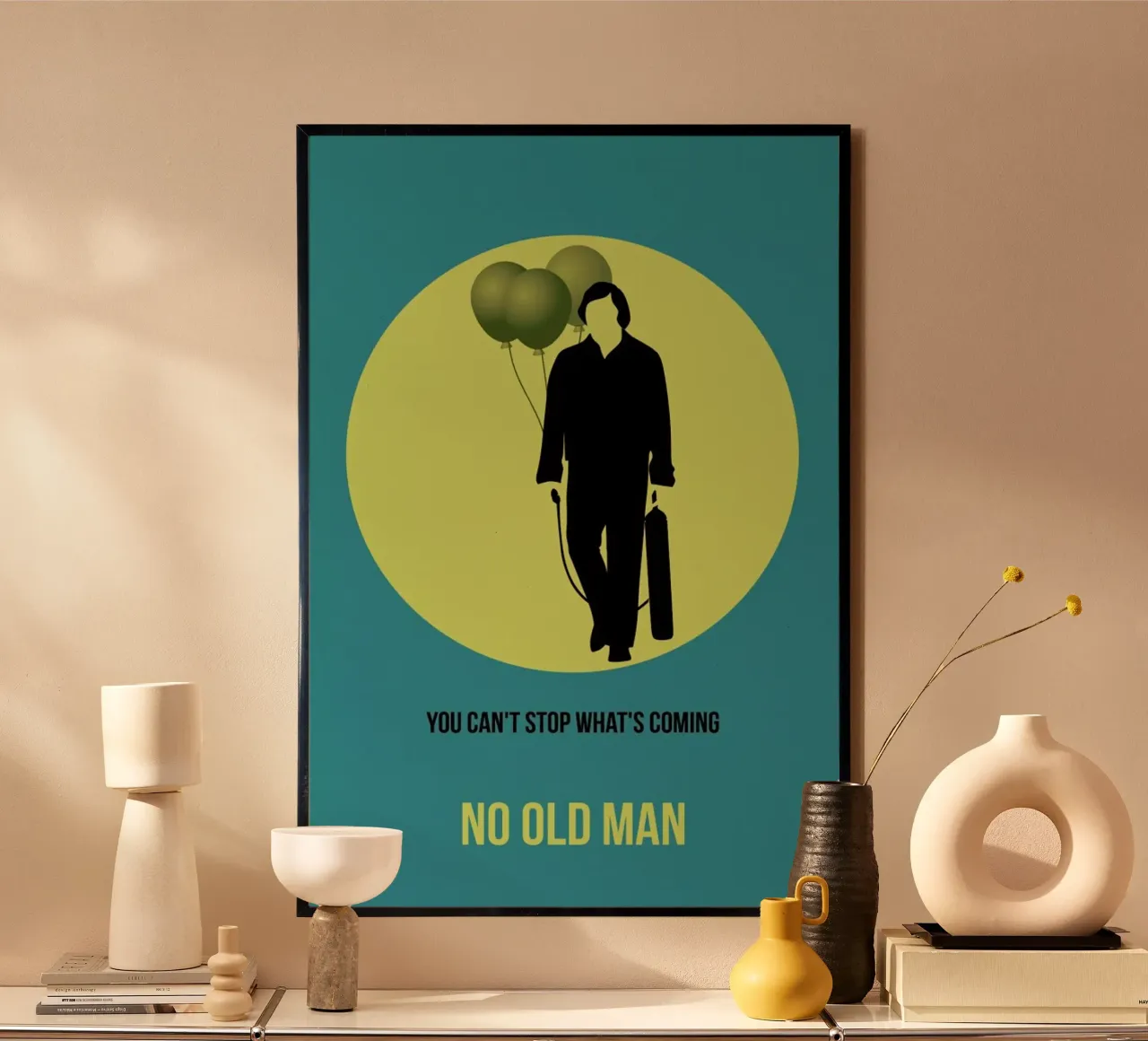 No Old Man Poster 3 poster con telaio in legno da Naxart