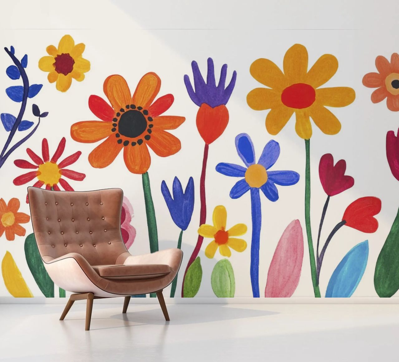 Happy Henri Matisse Summer Flower Garden photo wallpaper by Modern Muse