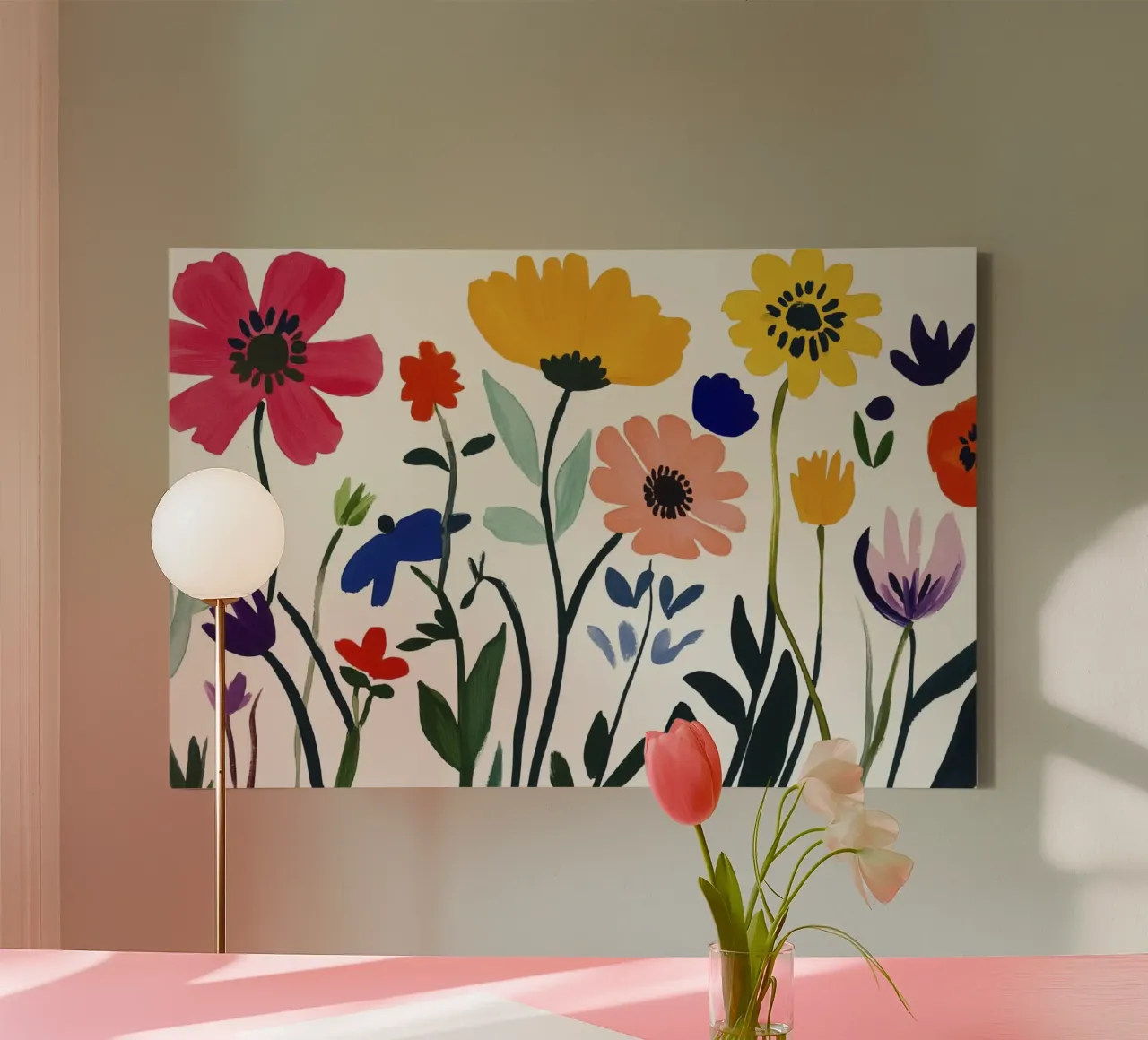 Giardino fiorito Henri Matisse tela con Cornice a cassetta da Modern Muse