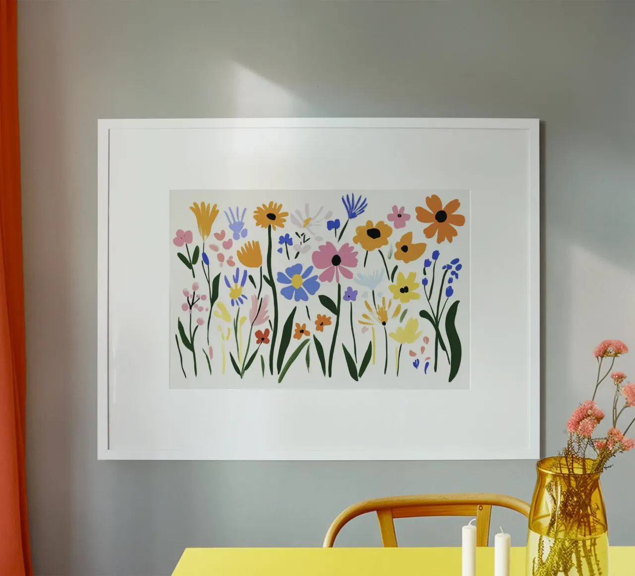 Carino il giardino dei fiori estivi di Henri Matisse poster con telaio in plastica da Modern Muse