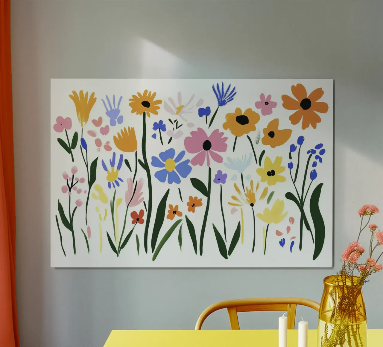 Carino il giardino dei fiori estivi di Henri Matisse poster con telaio in plastica da Modern Muse