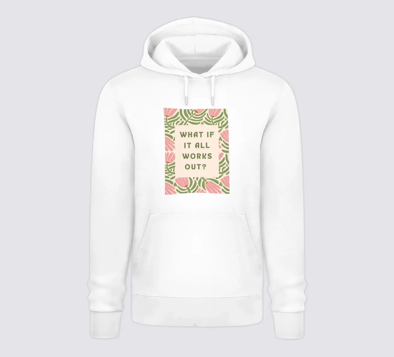 ¿Y si todo sale bien? sudadera con capucha de Wordswordswords