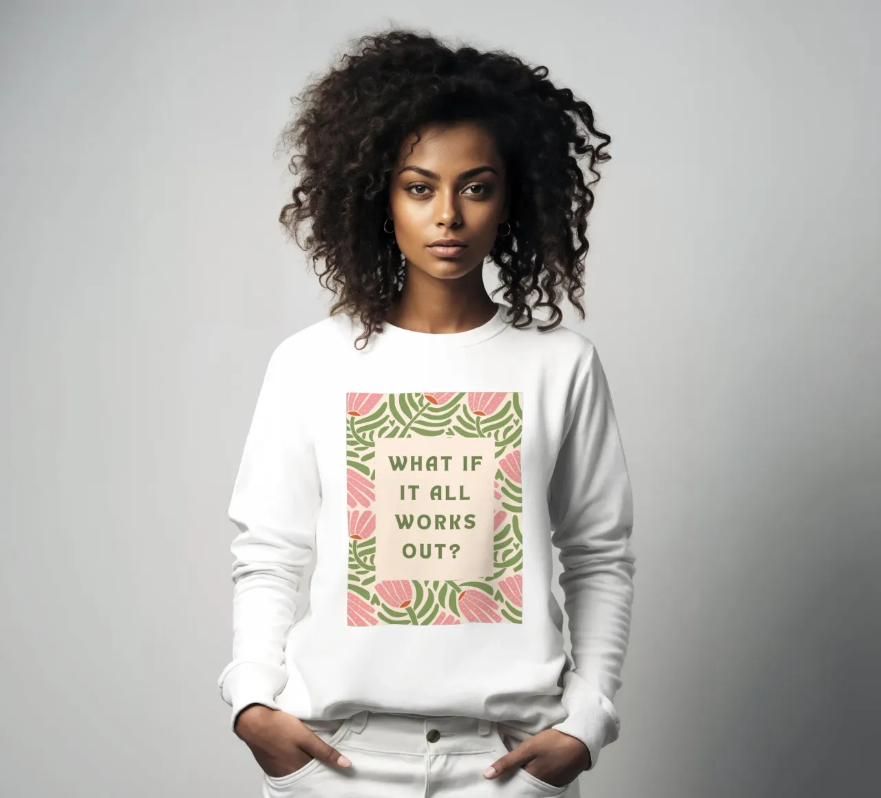 Was, wenn alles klappt? Sweatshirt von Wordswordswords