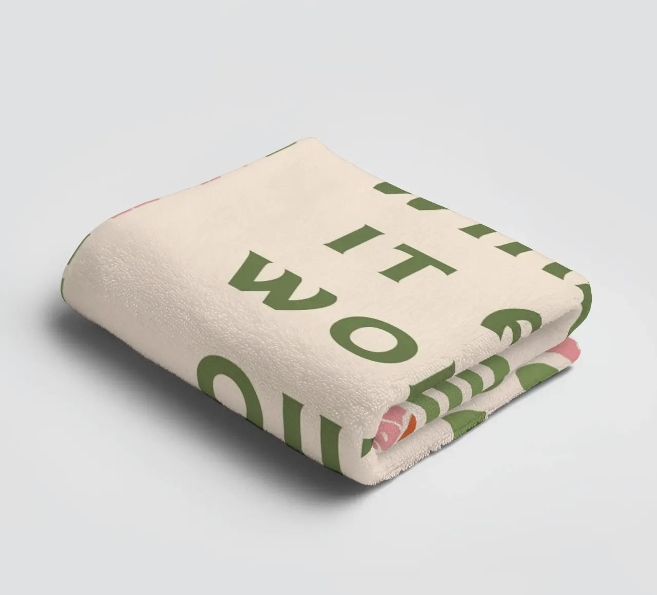 What if it all works out? towel by Wordswordswords
