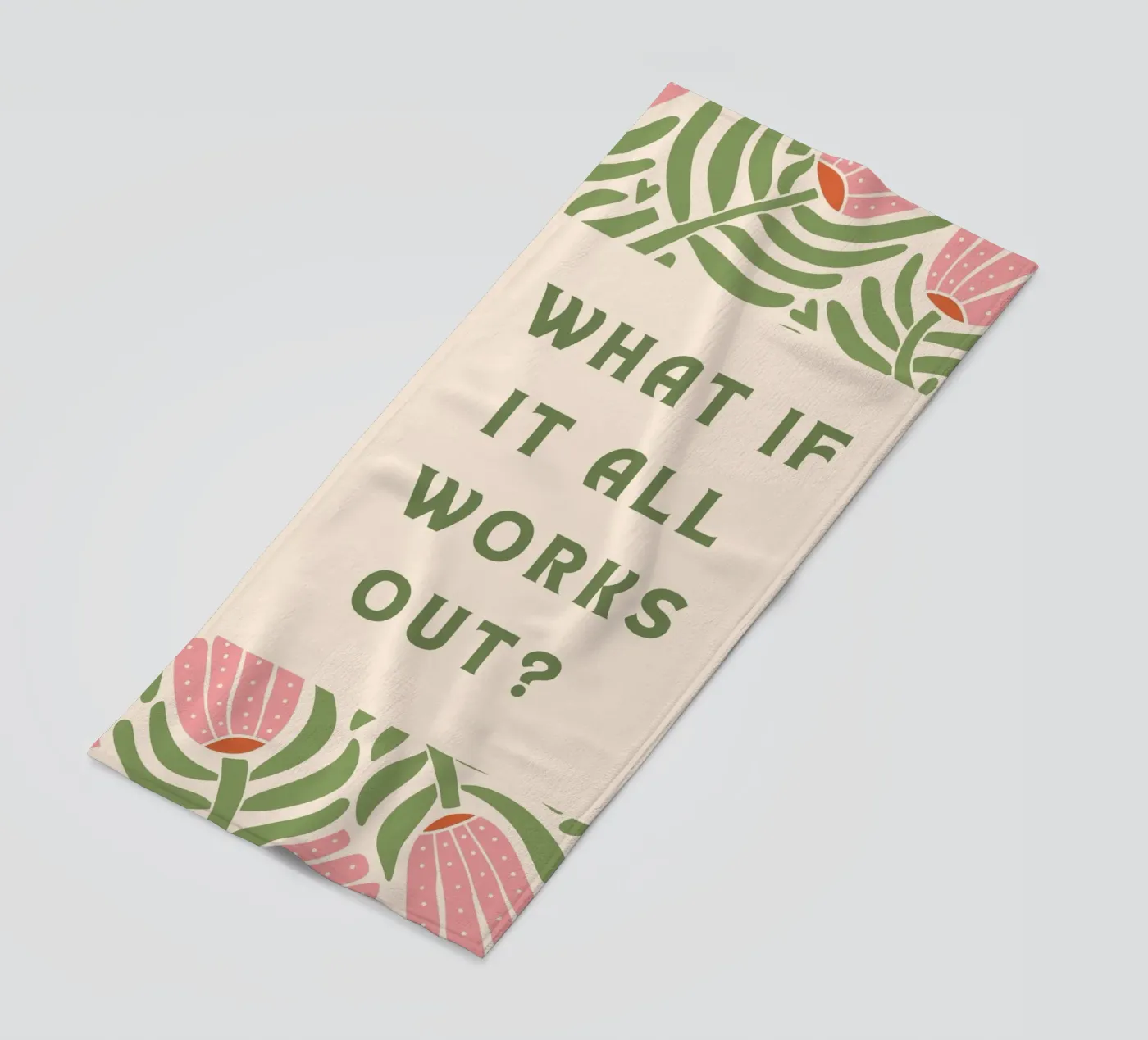 What if it all works out? Strandtuch von Words & wonders