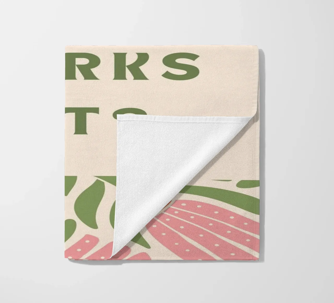 What if it all works out? beach towel by Wordswordswords