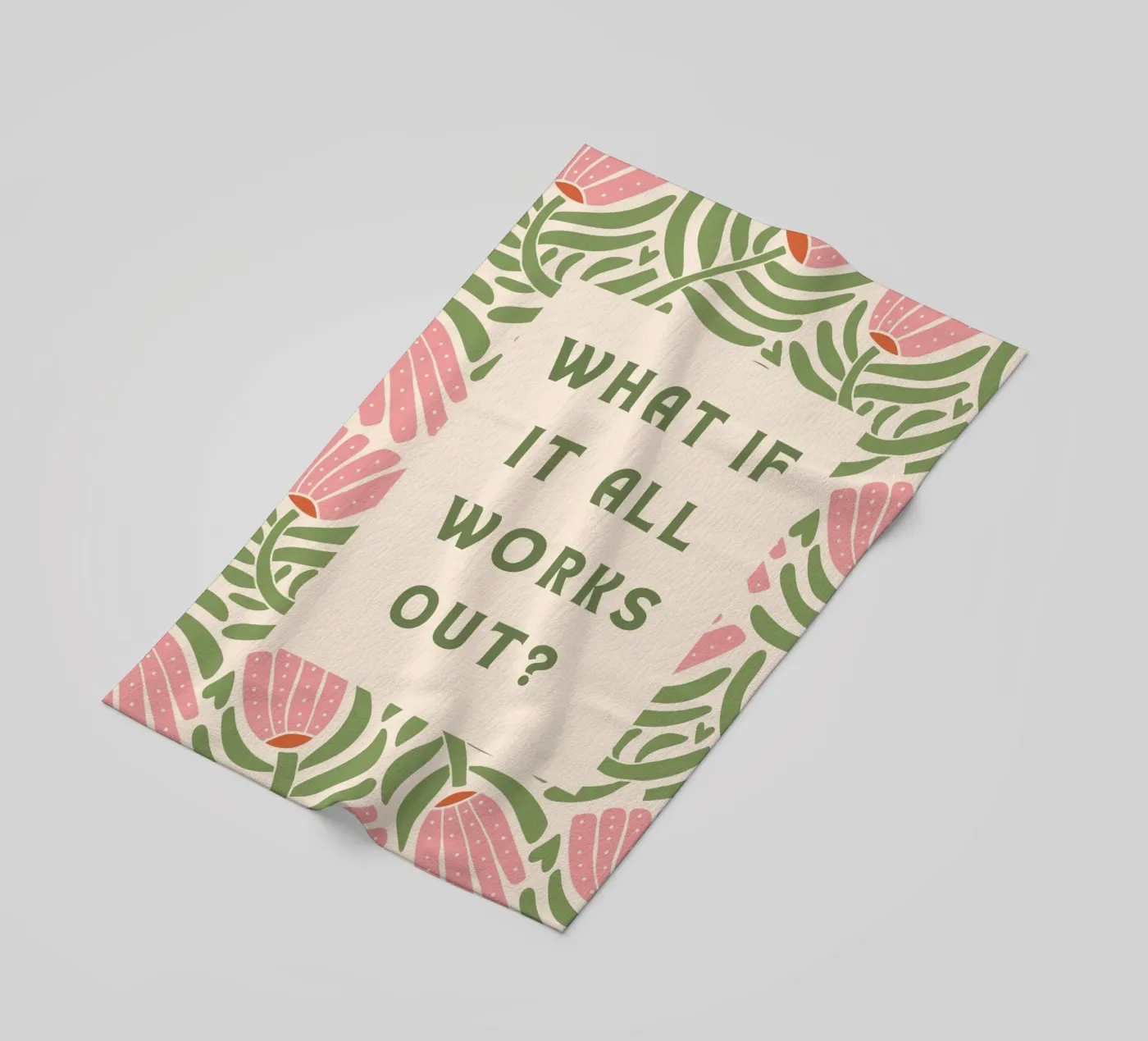 What if it all works out? Strandtuch von Words & wonders