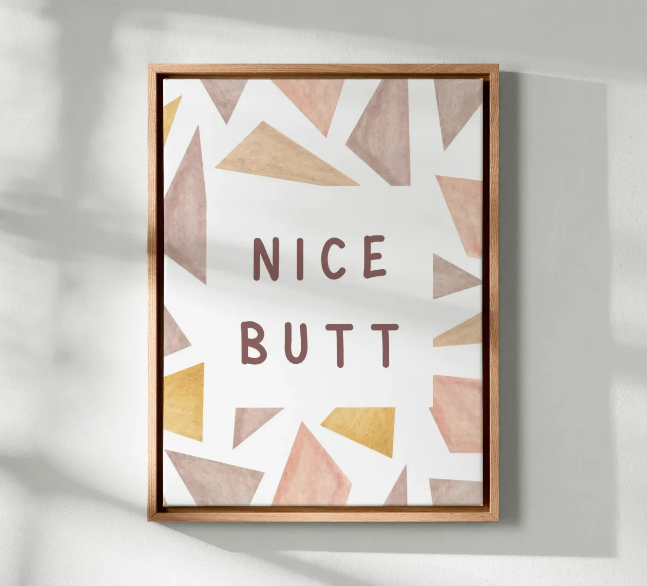 Divertenti decorazioni per la toilette 01 tela con Cornice a cassetta da Wordswordswords