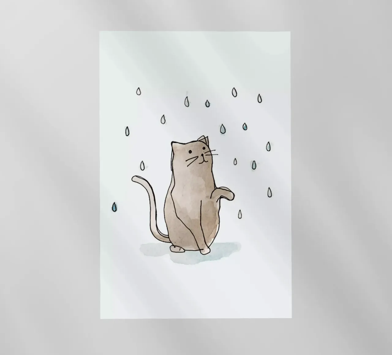 Cat in the Rain pellicola backlit da Farina Kuklinski