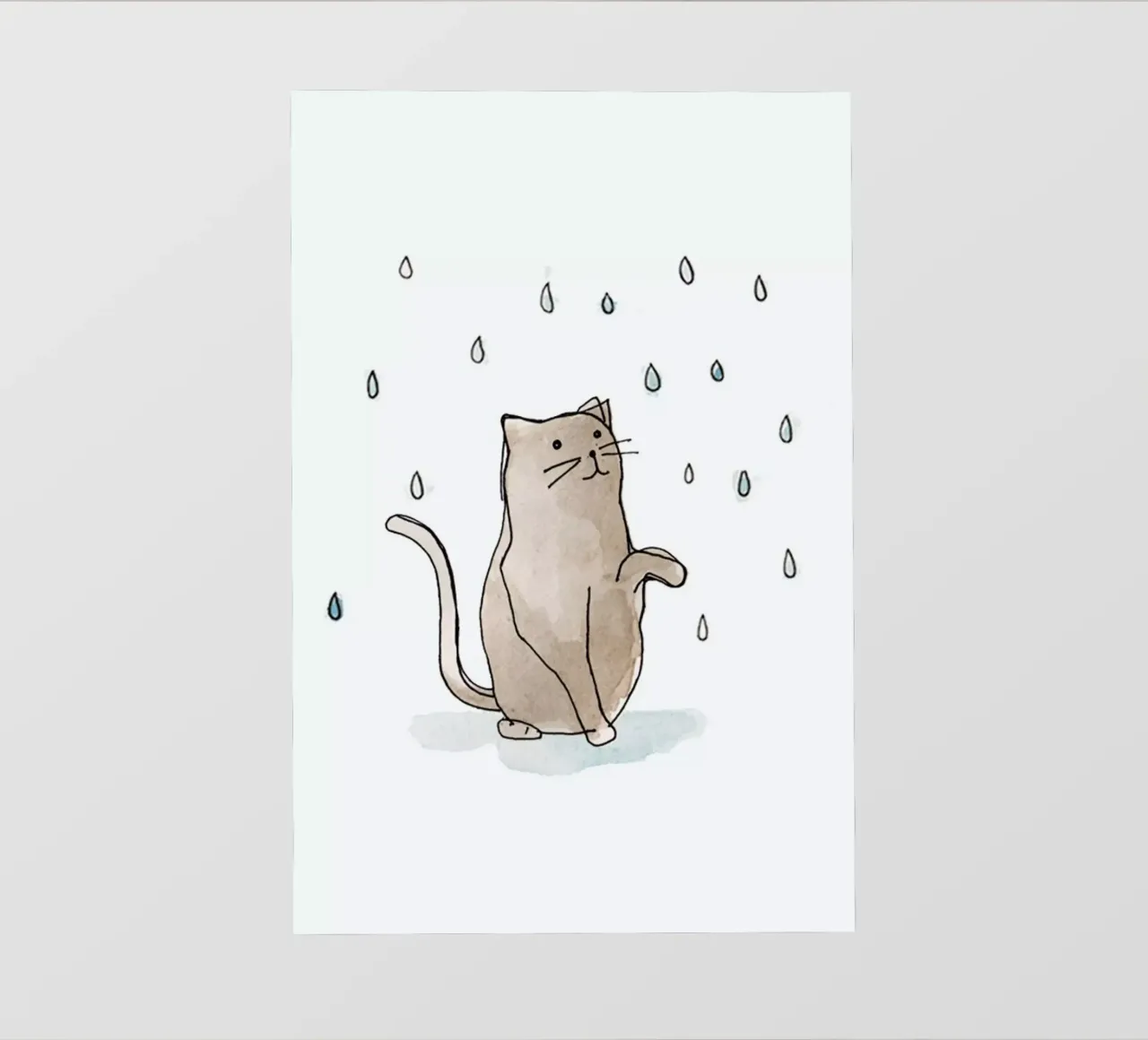 Cat in the Rain pellicola backlit da Farina Kuklinski
