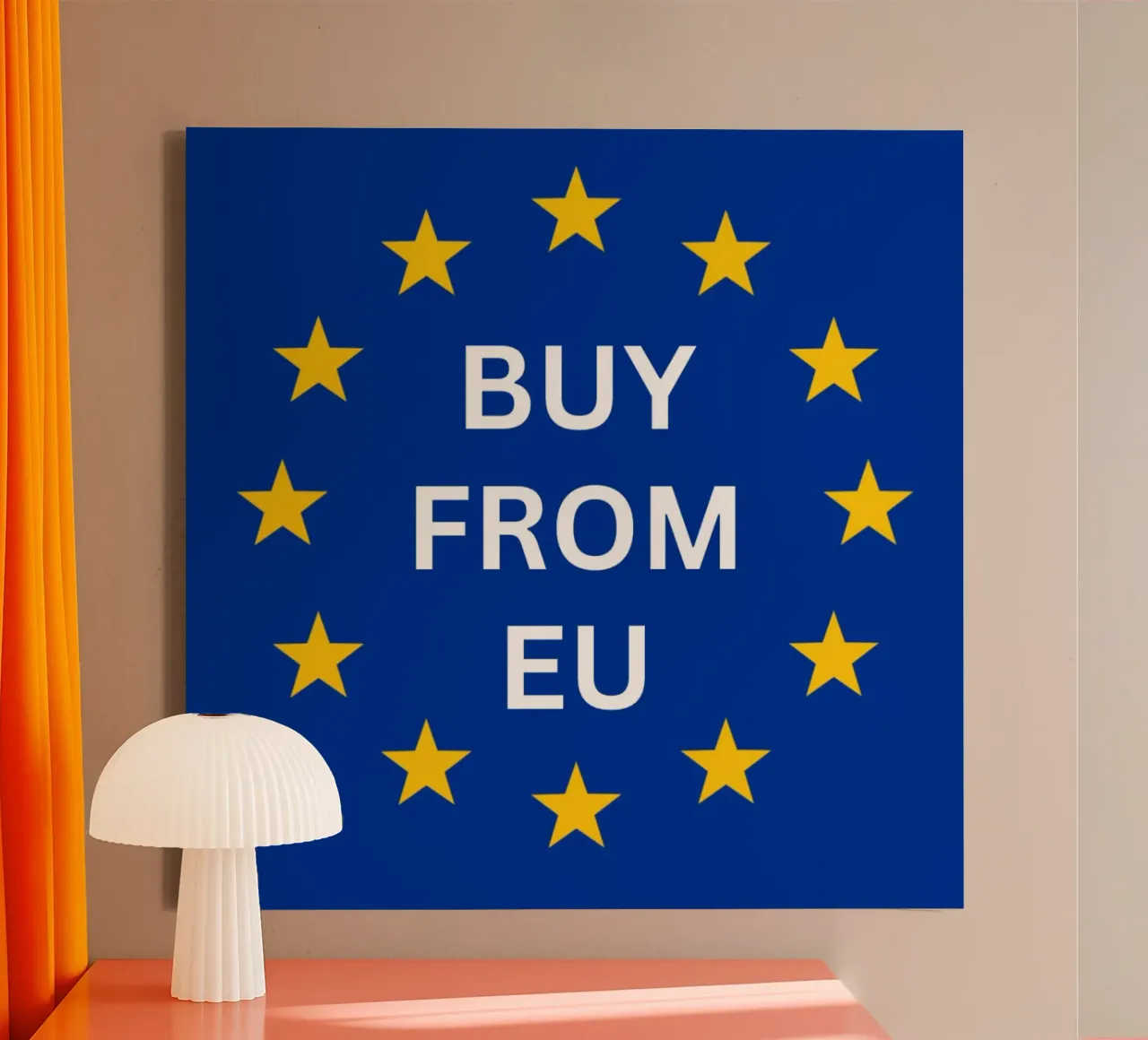 Kopen in de EU canvas met Baklijst van Wordswordswords