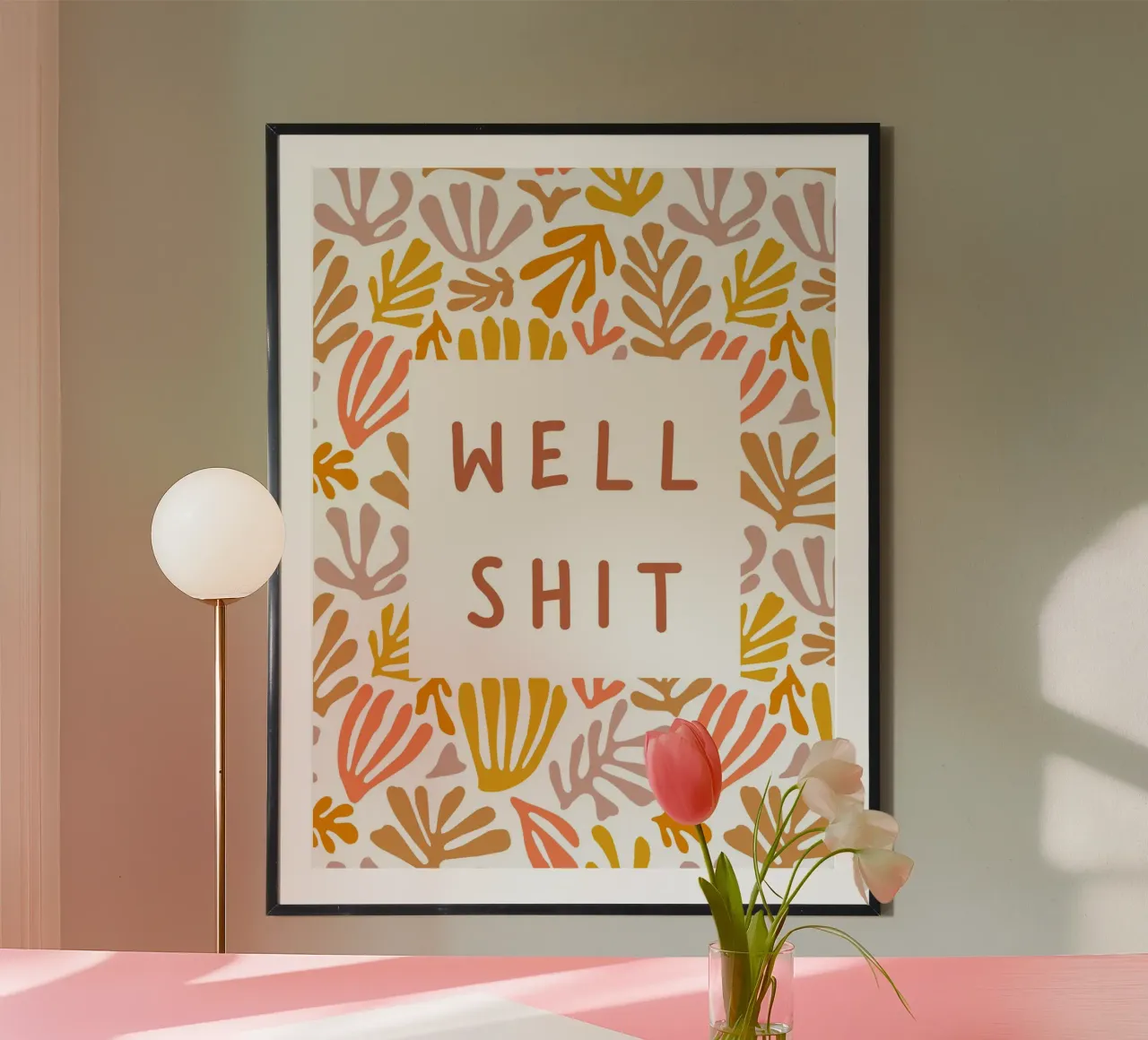 Funny Toilet Decor 04 poster with aluminum frame by Wordswordswords